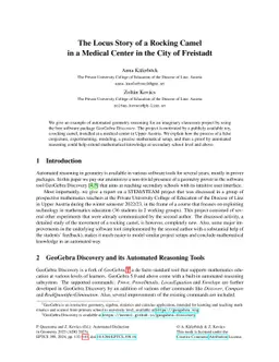 The Locus Story of a Rocking Camel in a Medical Center in the City of
  Freistadt
