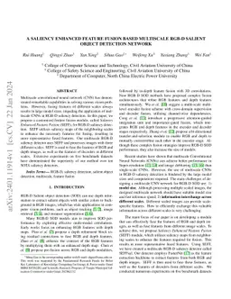 A Saliency Enhanced Feature Fusion based multiscale RGB-D Salient Object
  Detection Network