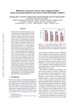 Blinded by Generated Contexts: How Language Models Merge Generated and
  Retrieved Contexts When Knowledge Conflicts?