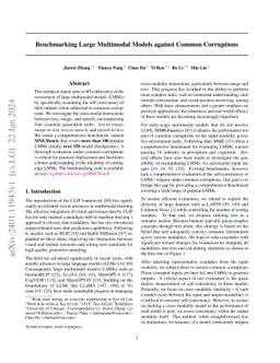 Benchmarking Large Multimodal Models against Common Corruptions