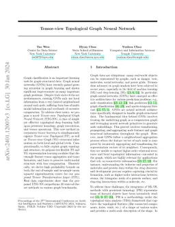 Tensor-view Topological Graph Neural Network