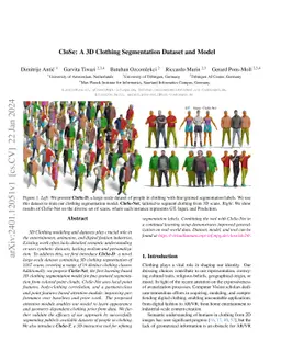 CloSe: A 3D Clothing Segmentation Dataset and Model