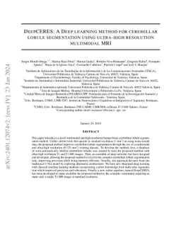 DeepCERES: A Deep learning method for cerebellar lobule segmentation
  using ultra-high resolution multimodal MRI