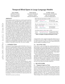 Temporal Blind Spots in Large Language Models