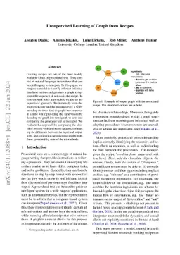 Unsupervised Learning of Graph from Recipes
