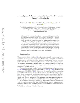 NeuroSynt: A Neuro-symbolic Portfolio Solver for Reactive Synthesis