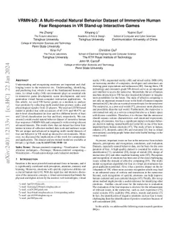 VRMN-bD: A Multi-modal Natural Behavior Dataset of Immersive Human Fear
  Responses in VR Stand-up Interactive Games