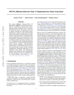 DITTO: Diffusion Inference-Time T-Optimization for Music Generation
