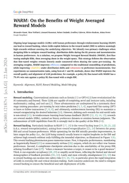 WARM: On the Benefits of Weight Averaged Reward Models