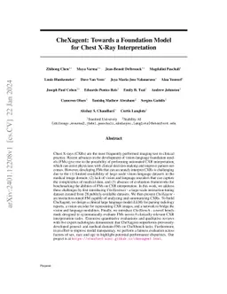 CheXagent: Towards a Foundation Model for Chest X-Ray Interpretation