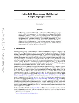 Orion-14B: Open-source Multilingual Large Language Models