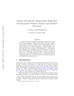 Transfer Learning for Nonparametric Regression: Non-asymptotic Minimax
  Analysis and Adaptive Procedure