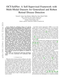 OCT-SelfNet: A Self-Supervised Framework with Multi-Modal Datasets for
  Generalized and Robust Retinal Disease Detection