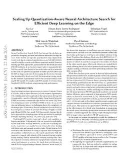 Scaling Up Quantization-Aware Neural Architecture Search for Efficient
  Deep Learning on the Edge