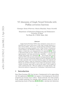 VC dimension of Graph Neural Networks with Pfaffian activation functions