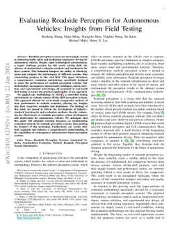 Evaluating Roadside Perception for Autonomous Vehicles: Insights from
  Field Testing