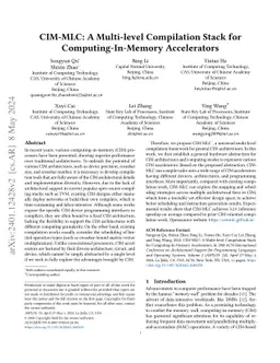 CIM-MLC: A Multi-level Compilation Stack for Computing-In-Memory
  Accelerators