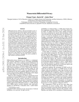 Wasserstein Differential Privacy