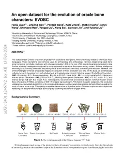 An open dataset for the evolution of oracle bone characters: EVOBC