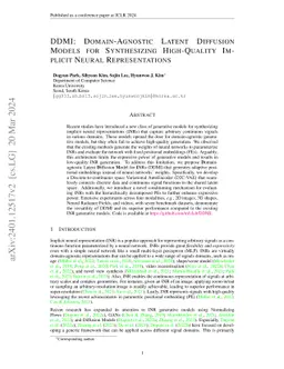 DDMI: Domain-Agnostic Latent Diffusion Models for Synthesizing
  High-Quality Implicit Neural Representations