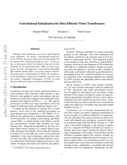 Convolutional Initialization for Data-Efficient Vision Transformers