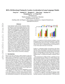 BiTA: Bi-Directional Tuning for Lossless Acceleration in Large Language
  Models