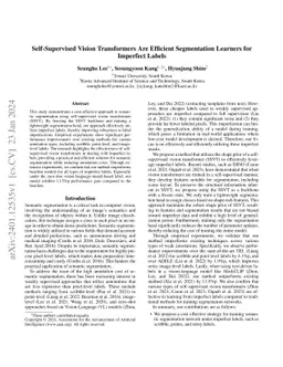 Self-Supervised Vision Transformers Are Efficient Segmentation Learners
  for Imperfect Labels