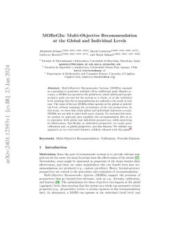 MOReGIn: Multi-Objective Recommendation at the Global and Individual
  Levels