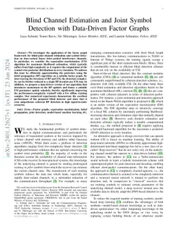 Blind Channel Estimation and Joint Symbol Detection with Data-Driven Factor Graphs