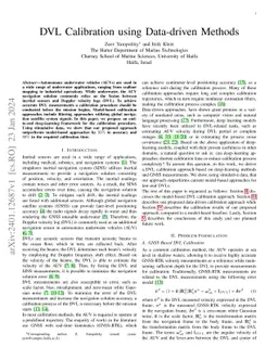 DVL Calibration using Data-driven Methods