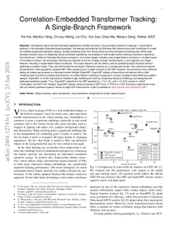Correlation-Embedded Transformer Tracking: A Single-Branch Framework