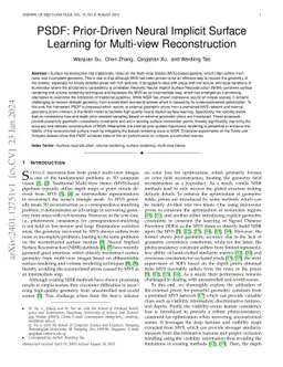 PSDF: Prior-Driven Neural Implicit Surface Learning for Multi-view
  Reconstruction
