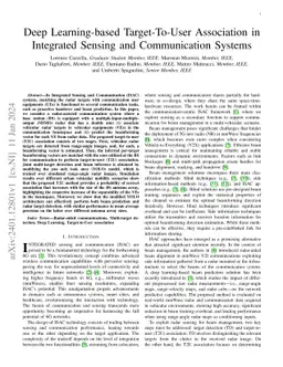 Deep Learning-based Target-To-User Association in Integrated Sensing and
  Communication Systems