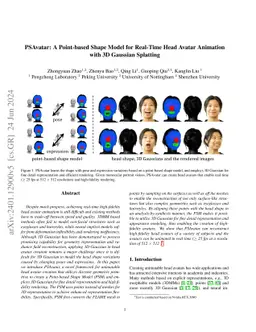PSAvatar: A Point-based Shape Model for Real-Time Head Avatar Animation
  with 3D Gaussian Splatting