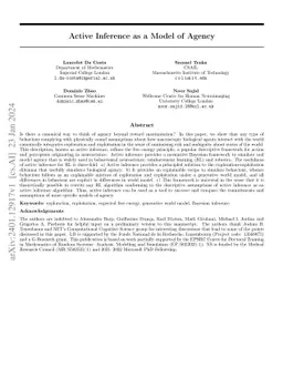 Active Inference as a Model of Agency