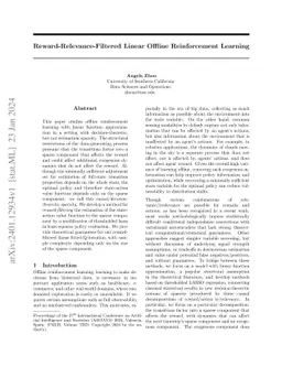 Reward-Relevance-Filtered Linear Offline Reinforcement Learning