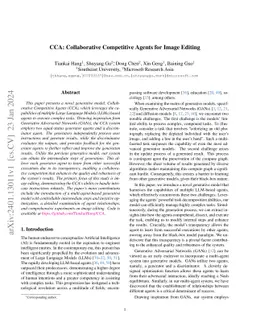 CCA: Collaborative Competitive Agents for Image Editing