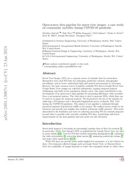 Open-source data pipeline for street-view images: a case study on
  community mobility during COVID-19 pandemic