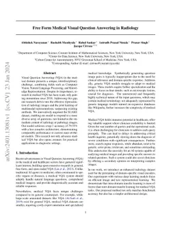 Free Form Medical Visual Question Answering in Radiology