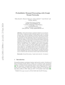 Probabilistic Demand Forecasting with Graph Neural Networks