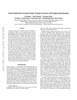 Seed-Guided Fine-Grained Entity Typing in Science and Engineering
  Domains