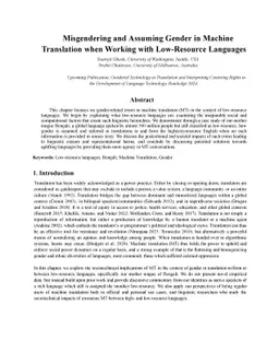 Misgendering and Assuming Gender in Machine Translation when Working
  with Low-Resource Languages