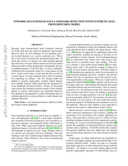 Towards Multi-domain Face Landmark Detection with Synthetic Data from
  Diffusion model