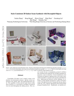 Style-Consistent 3D Indoor Scene Synthesis with Decoupled Objects