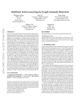 Multitask Active Learning for Graph Anomaly Detection