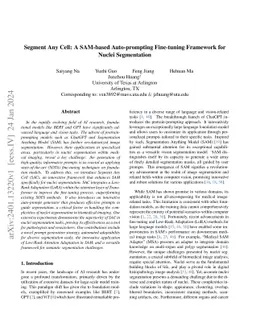 Segment Any Cell: A SAM-based Auto-prompting Fine-tuning Framework for
  Nuclei Segmentation