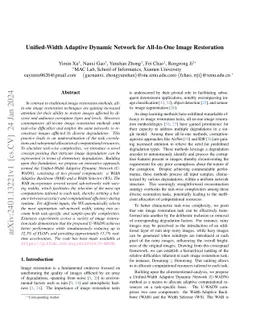 Unified-Width Adaptive Dynamic Network for All-In-One Image Restoration
