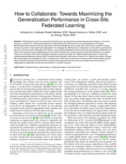 How to Collaborate: Towards Maximizing the Generalization Performance in
  Cross-Silo Federated Learning