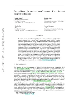 DittoGym: Learning to Control Soft Shape-Shifting Robots
