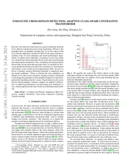 Enhancing cross-domain detection: adaptive class-aware contrastive
  transformer
